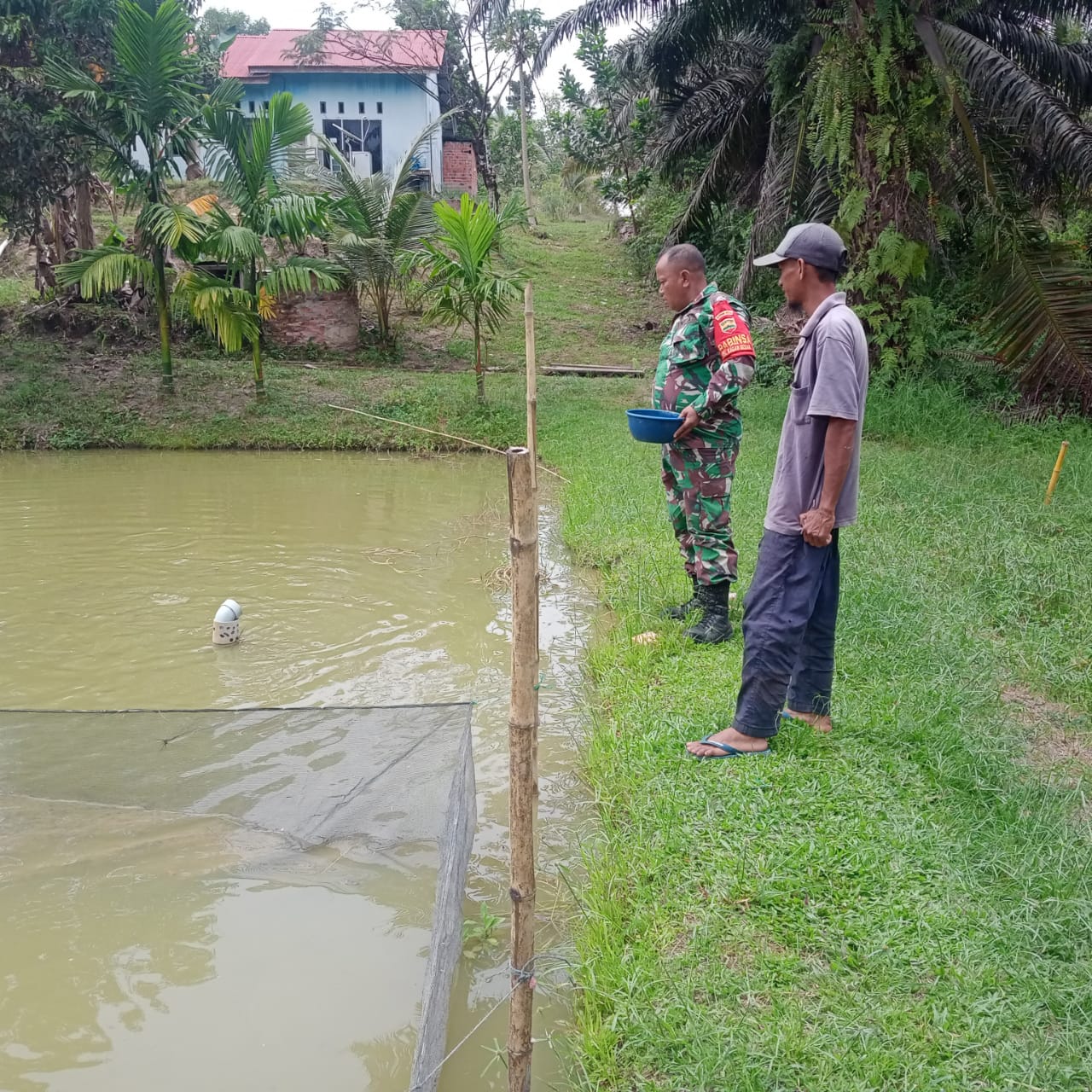 Sertu Sareh Berikan Solusi dan Semangat Untuk Peternak Ikan Lele