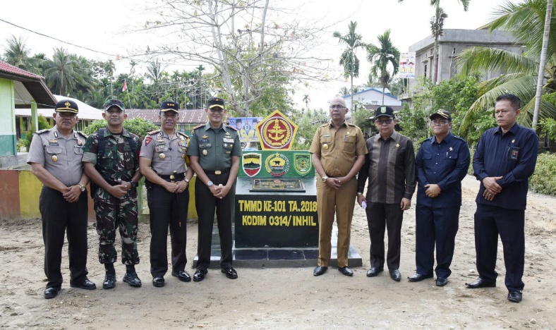 Pjs Bupati Ikuti Upacara Penutupan TMMD Ke-101 Kodim 0314/Inhil