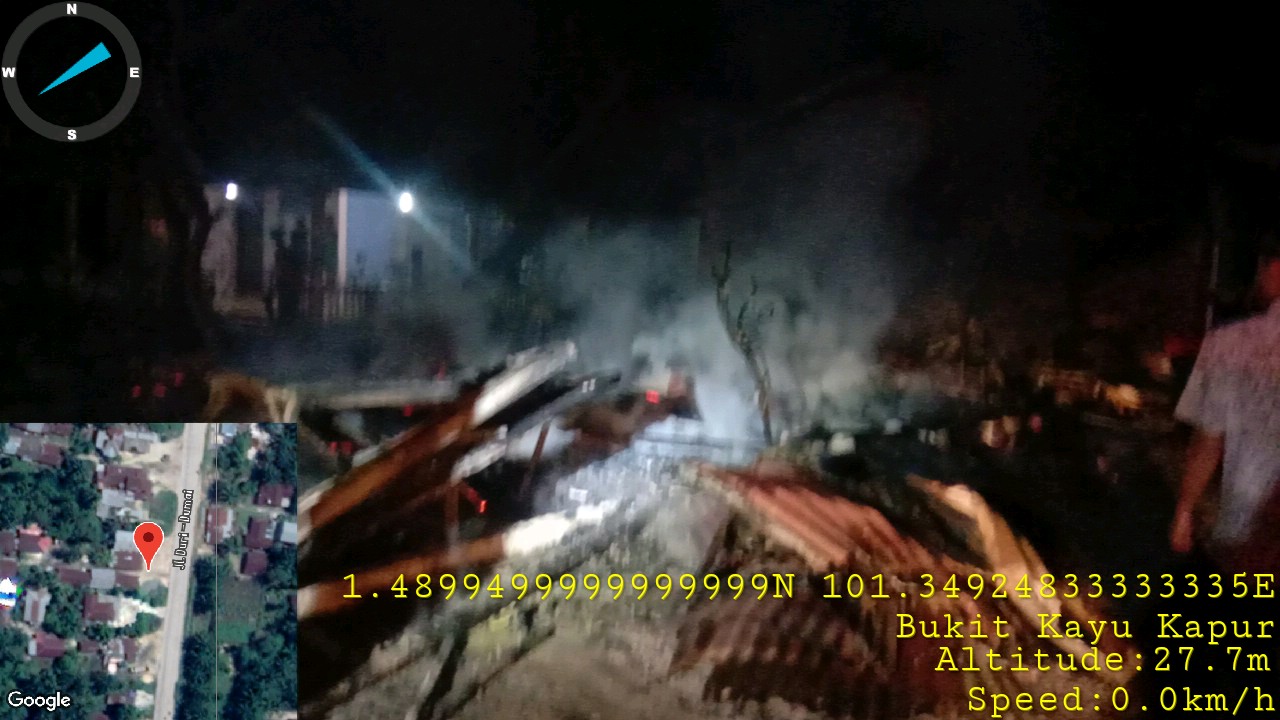 Satu Unit Rumah di Bukit Kapur Terbakar