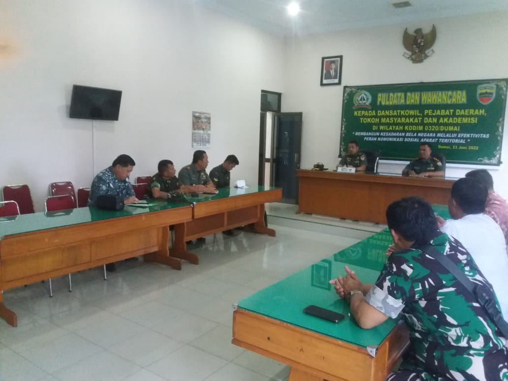 Dandim 0320/Dumai Sambut Tim Puldata Pusterad