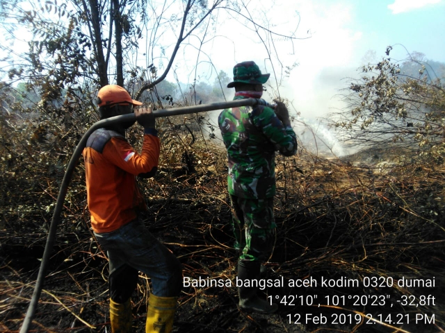 Dandim 0320/Dumai: Cuaca Panas dan Lahan Gambut Sulit Dipadamkan
