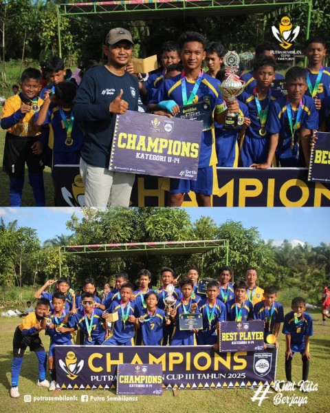 Mantap! Persekat Dumai U-14 Juara Turnamen Putra Sembilan Cup III