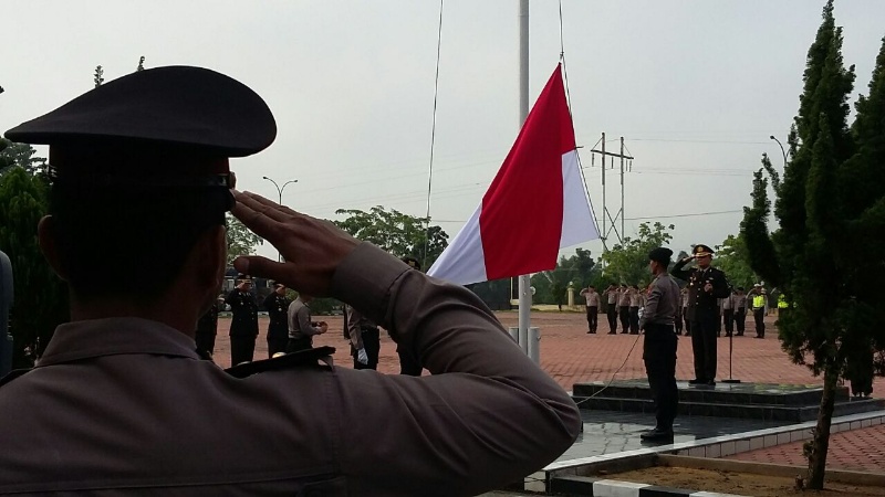 Polres Rohil Gelar Upacara Harkitnas Ke-110