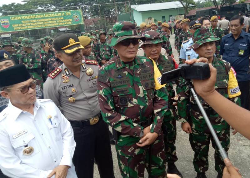 Danrem 031/WB Buka Latihan Teknis Penanggulangan Bencana Karhutla