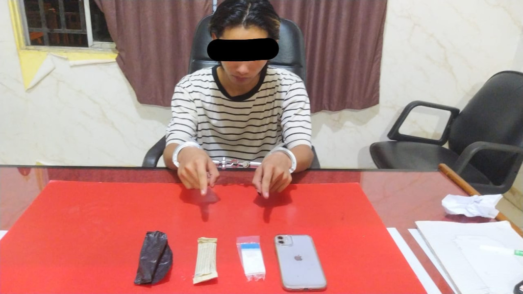 Pengungkapan Kasus Narkotika oleh Tim Mata Elang Sat Res Narkoba Polres Kuansing: Remaja Ditangkap dengan 4.97 Gram Daun Ganja Kering