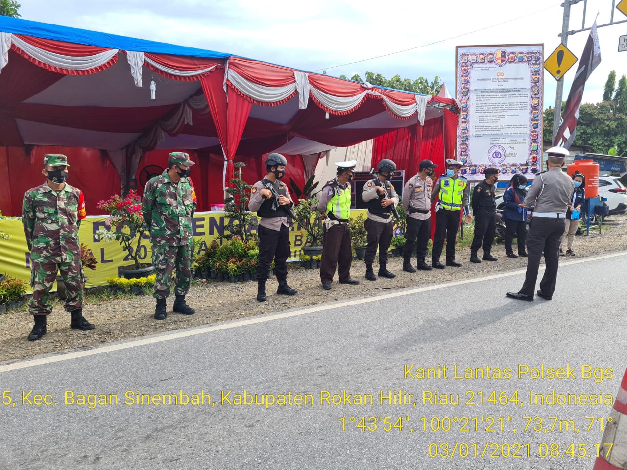 Antisipasi Gangguan Kamseltibcar, Satgas Lantas Polres Rohil Lakukan Patroli Lalin
