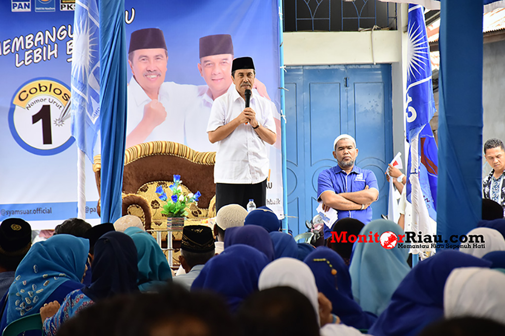 Kehadiran SYAMSUAR, memadati halaman Kantor DPD PAN Kota Dumai