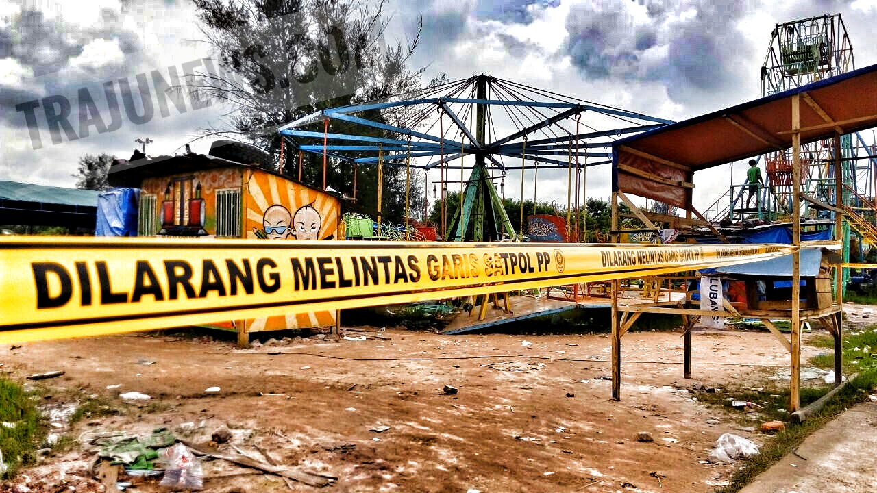 Tim Yustisi Segel Pasar Malam di Dumai