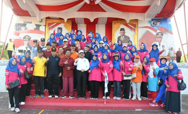 Sekda Bengkalis Lepas Lomba Pergerakan Jalan Beregu antar DPW Unit