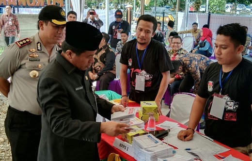 KPU Rohul Gelar Simulasi Pemungutan dan Perhitungan Suara
