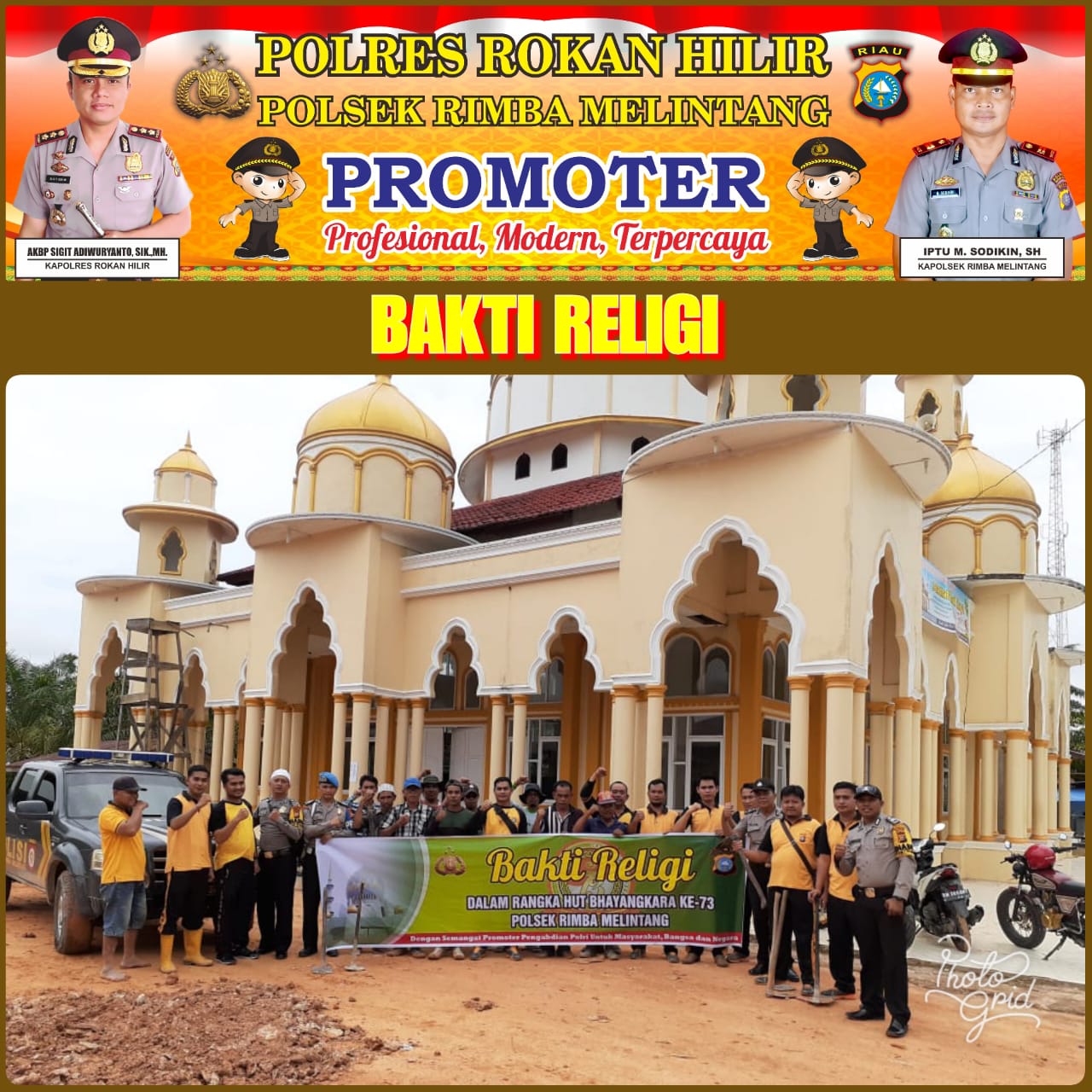Polsek Rimba Melintang Gelar Bakti Religi Di Masjid Istiqomah