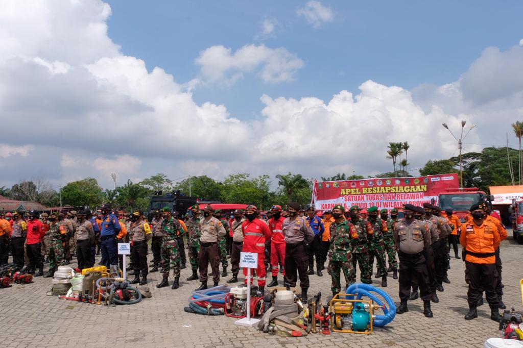 Kabarhakam Pimpin Apel Kesiapsiagan Relawan Karhutla