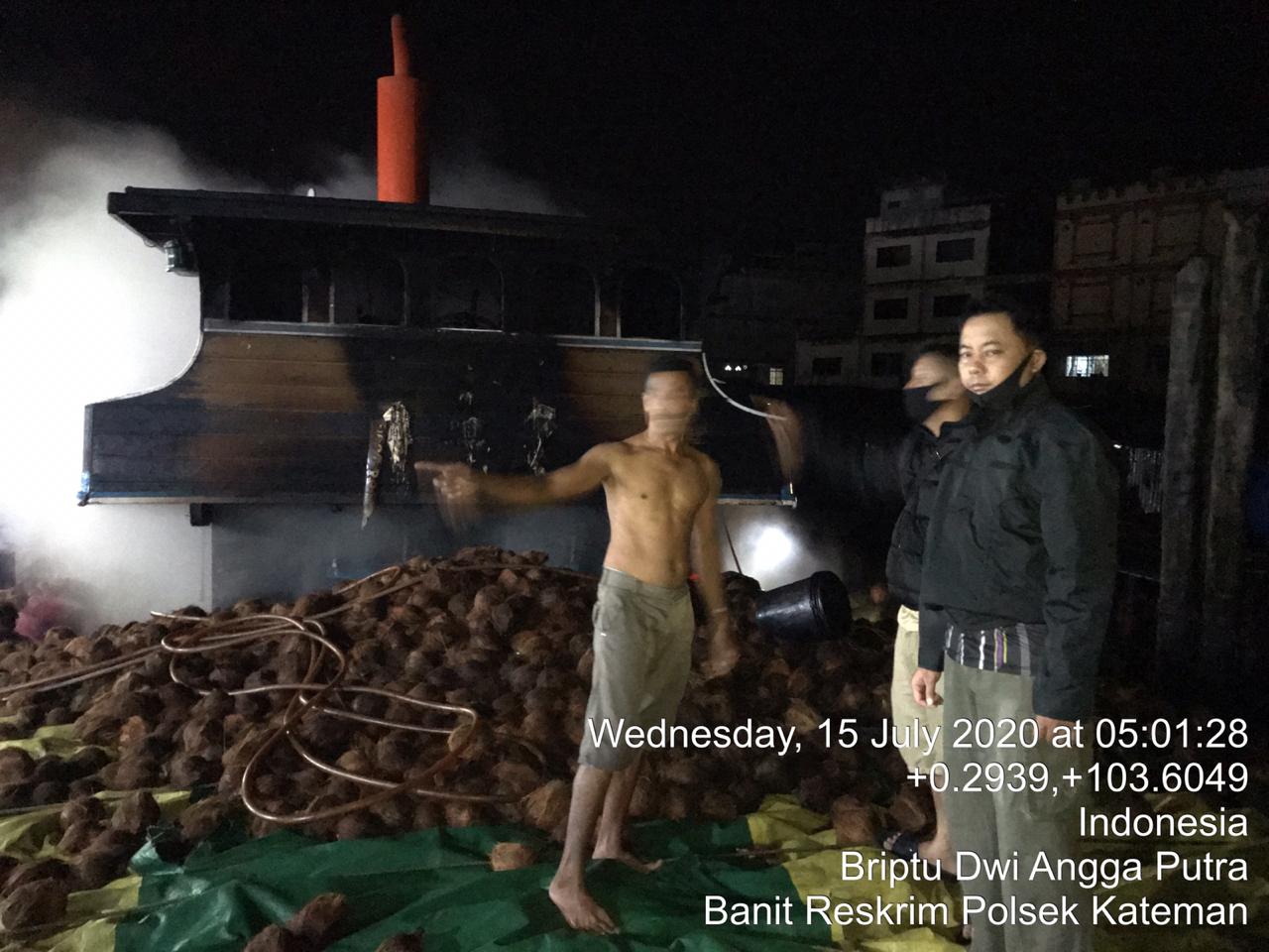Satu ABK di Inhil Meregang Nyawa Terbakar dalam Kapal