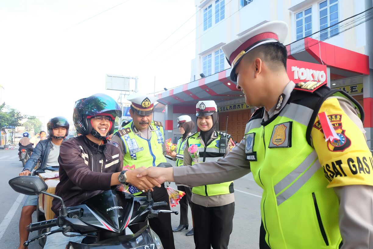 Polres Inhil Kampanyekan Keselamatan Berlalu Lintas