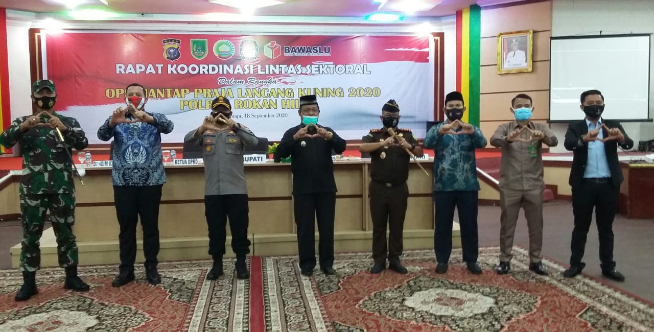 Polres Rohil Gelar Rapat Koordinasi Lintas Sektoral Mantap Praja Lancang Kuning Tahun 2020