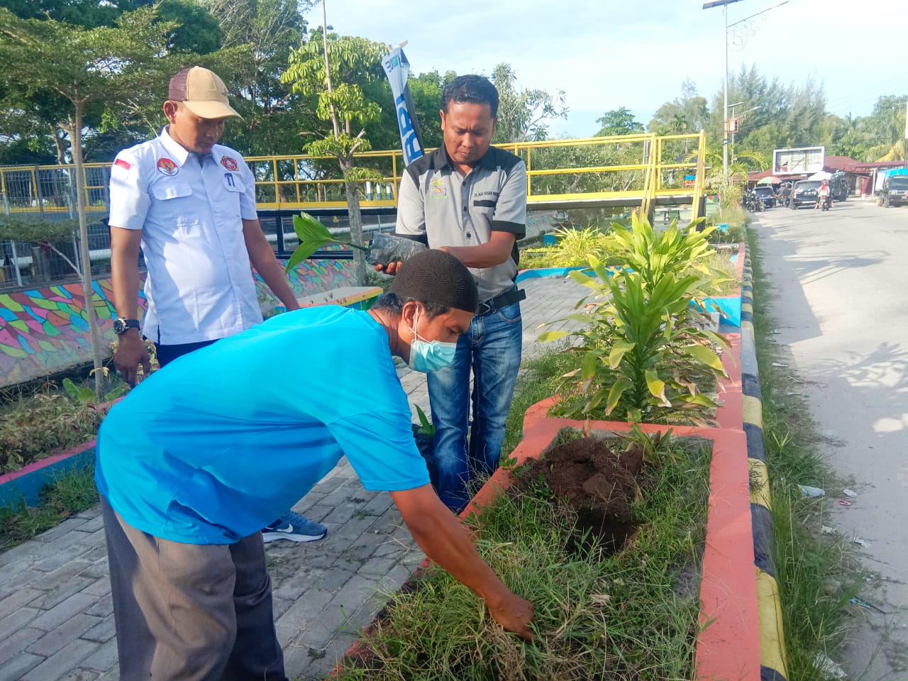 Dirut CV.BSI Gandeng Karang Taruna Jaya Mukti Tanam Mangggis dan Pinang Batara