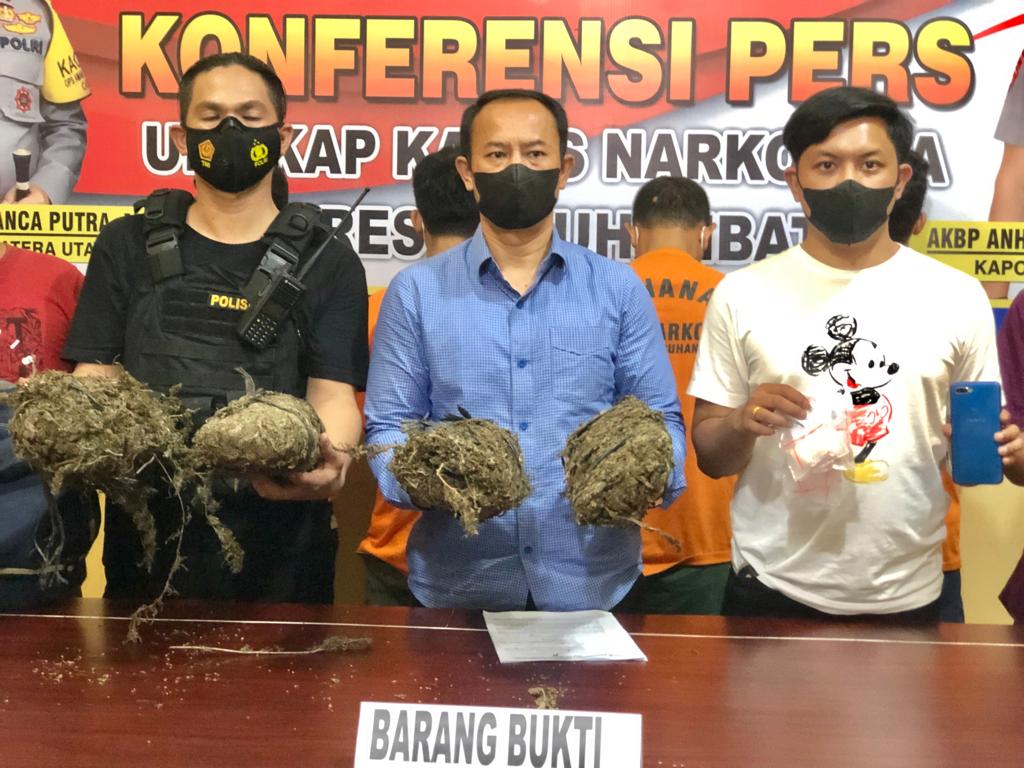 Polres Labuhanbatu Tangkap 3 Kg Ganja dan Ratusan Gram Sabu di Rantauprapat