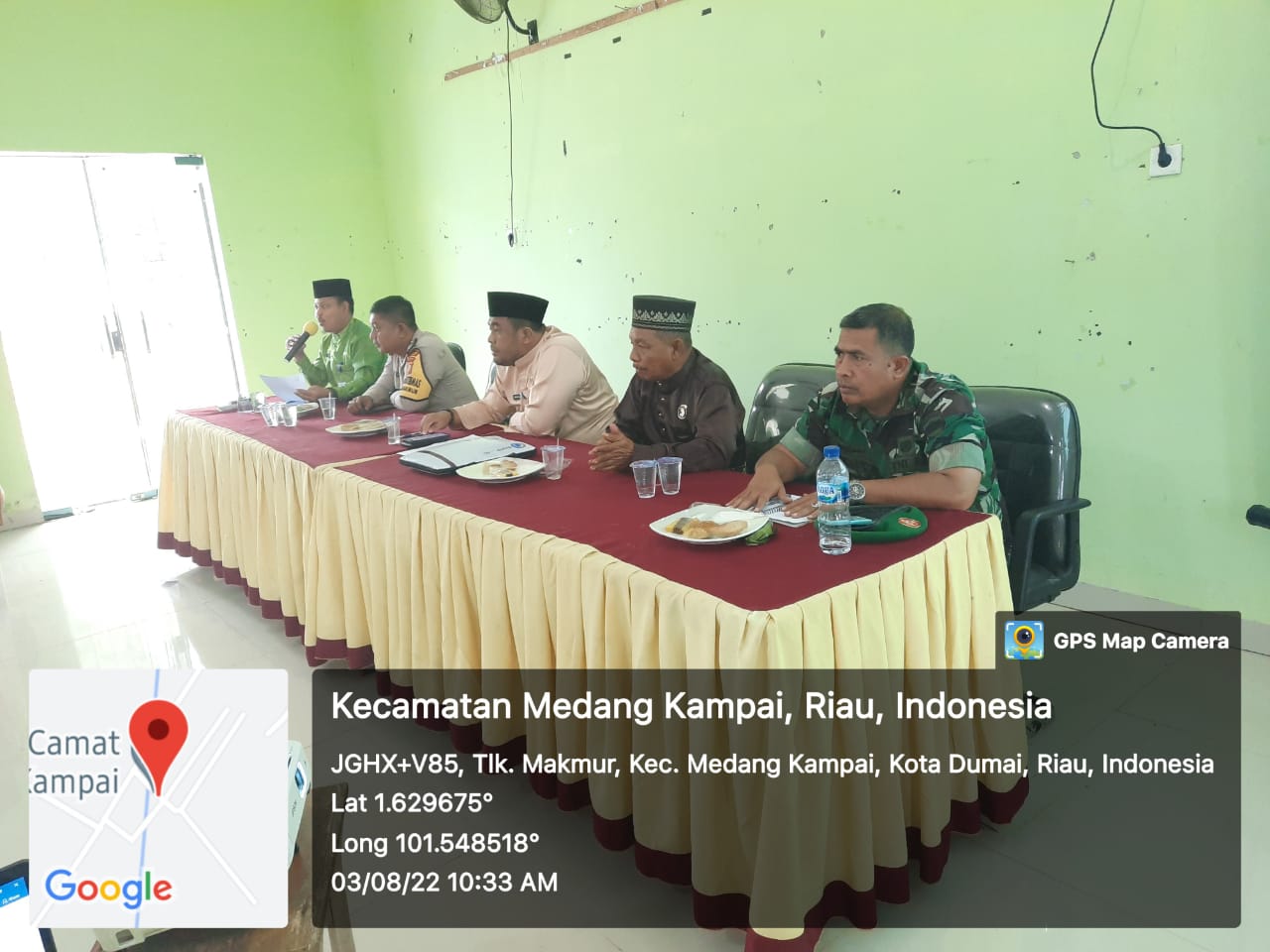 Jelang HUT RI, Pelda Hendrianto Laksanakan Rapat Persiapan Bersama Aparatur Daerah Binaannya