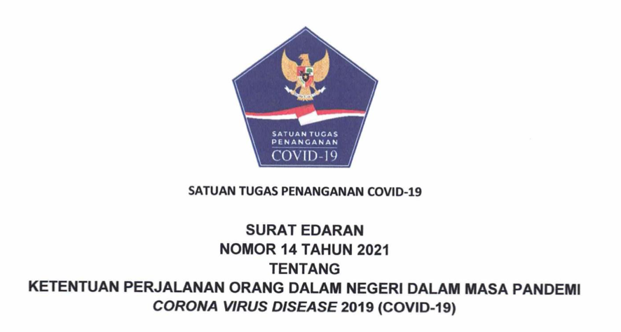 Inilah Edaran Terbaru Satgas COVID-19 tentang Perjalanan Dalam Negeri