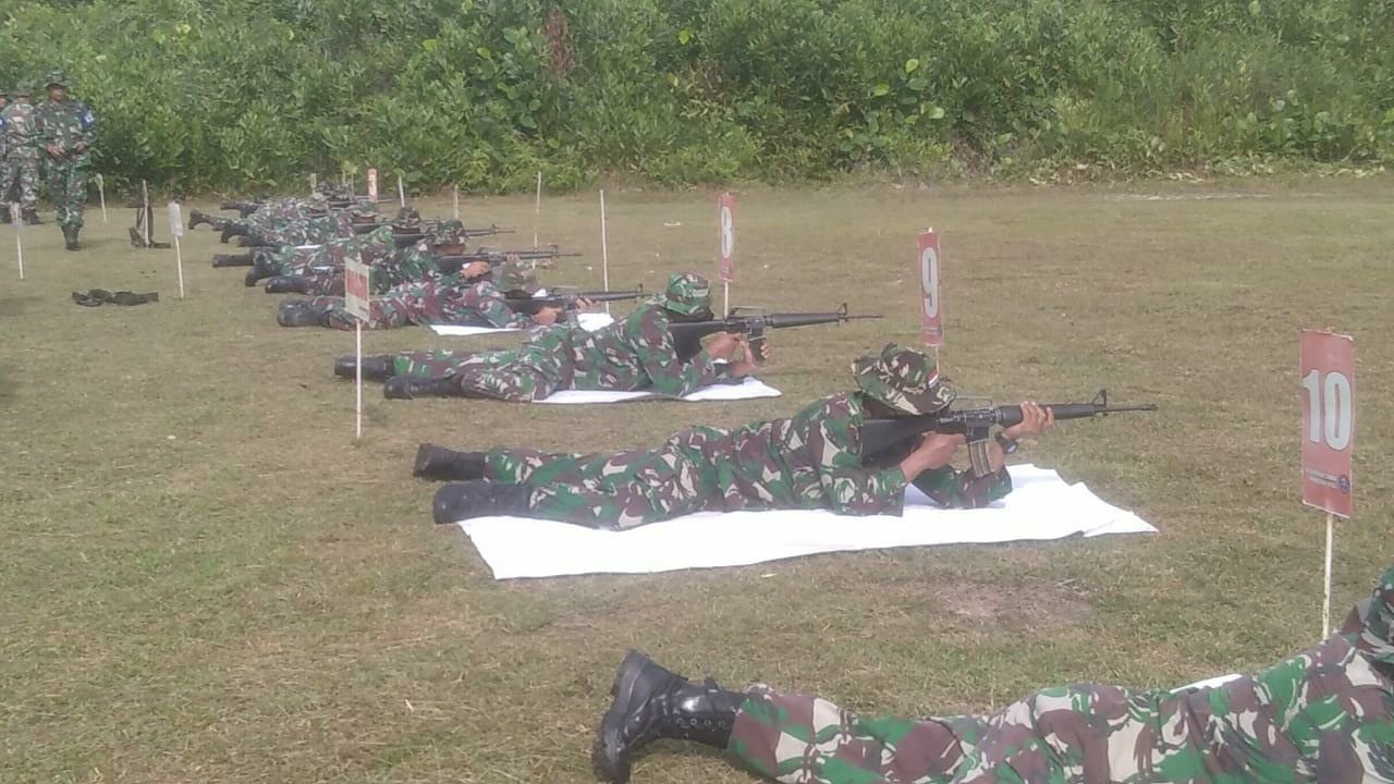 Kodim 0320/Dumai Laksanakan Pelatihan Menembak