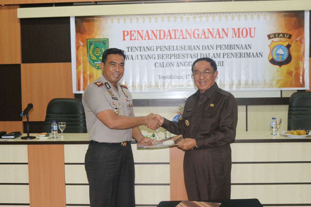 Bupati Inhil dan Kapolres Sepakat Bina Calon Anggota Polri
