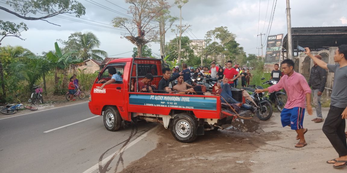 Tabung Gas Meledak, 10 Buruh Dilarikan Ke RSUD Puri Husada Tembilahan