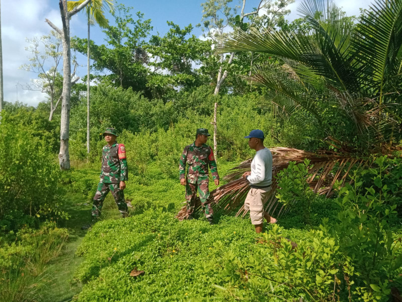 Mencegah Terjadinya Kerugian Akibat Karhutla, Babinsa Rutin Melaksanakan Patroli