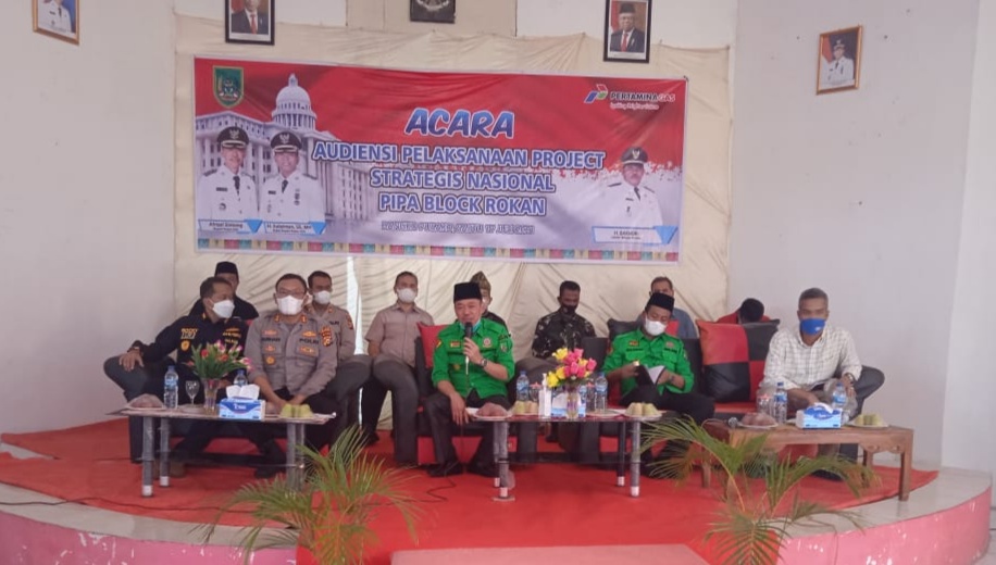 Bupati Dan Wabup Rohil Audensi Pelaksanaan Project Strategis Nasional Pipa Blok Rokan