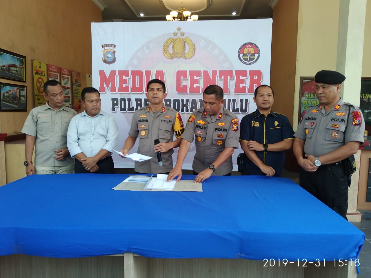 Konfrensi Pers, Polres Rohul Beberkan Sejumlah Kasus di Akhir 2019