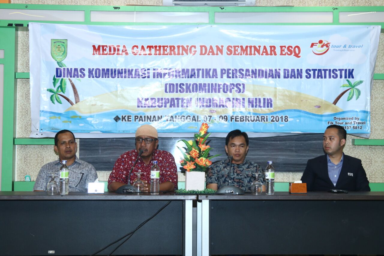 Sempena HPN, Wartawan dan Diskominfo Inhil Ikuti Seminar ESQ dan Outbond