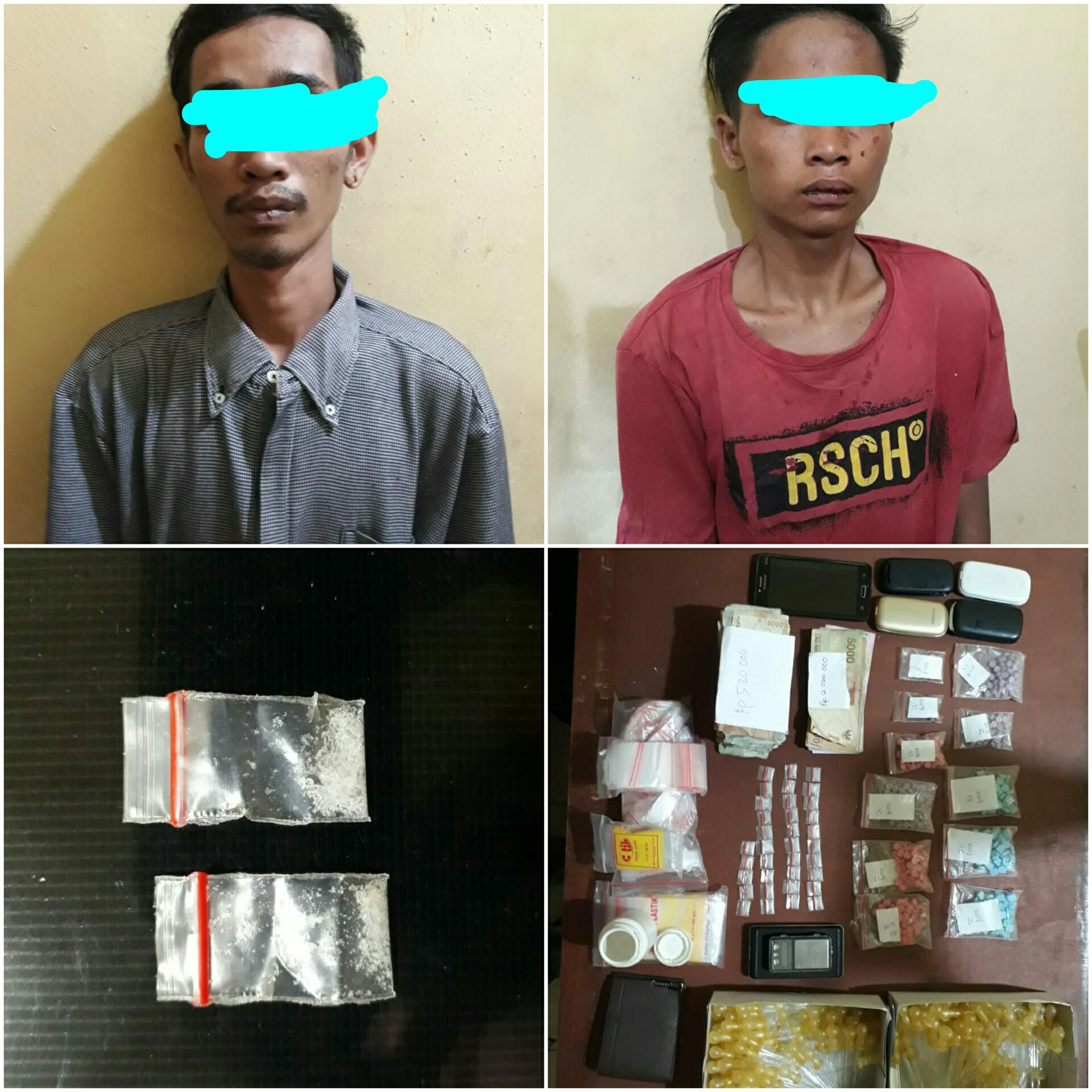 Tim Opsnal Pinggir Amankan 47 Paket Shabu dan 465 Butir Pil Extacy