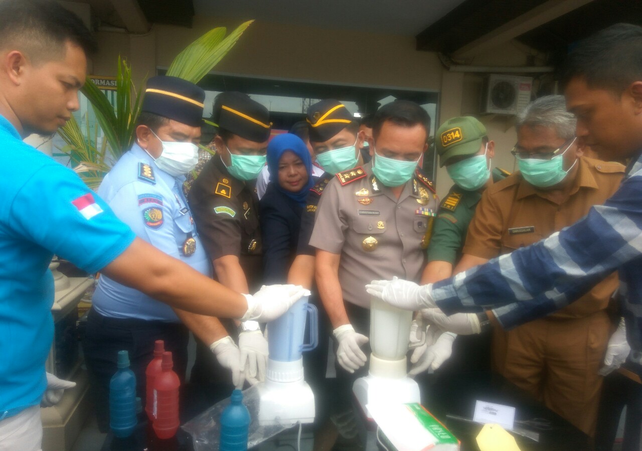 Ratusan Gram Sabu-sabu Dimusnahkan Polres Inhil