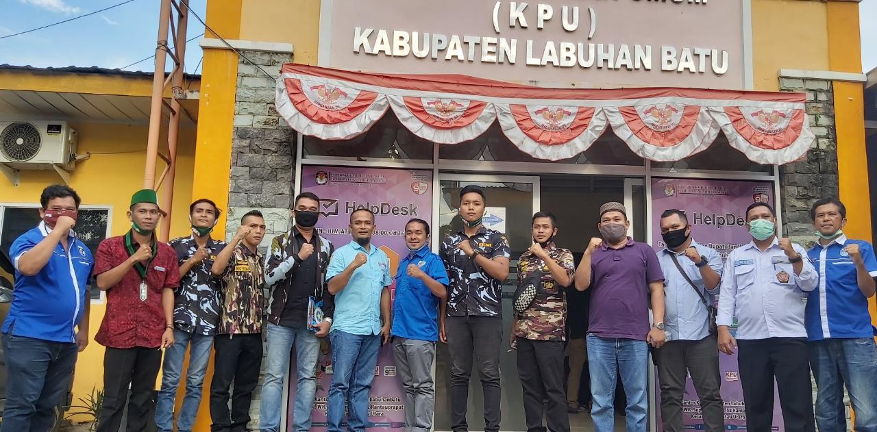KNPI Labuhanbatu Hadiri Acara Sosialisasi Pilkada di Kantor KPU