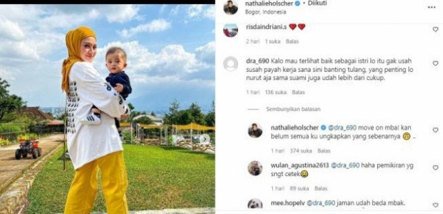 Dikritik Tak Nurut Suami, Nathalie Holscher Bungkam Mulut Netizen dengan Kalimat Ini