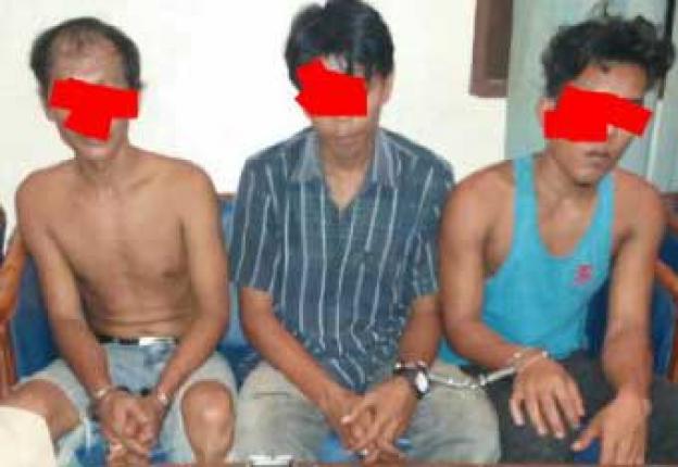 Polsek Mandau Ciduk Tiga Tersangka Miliki 27 Paket Sabu