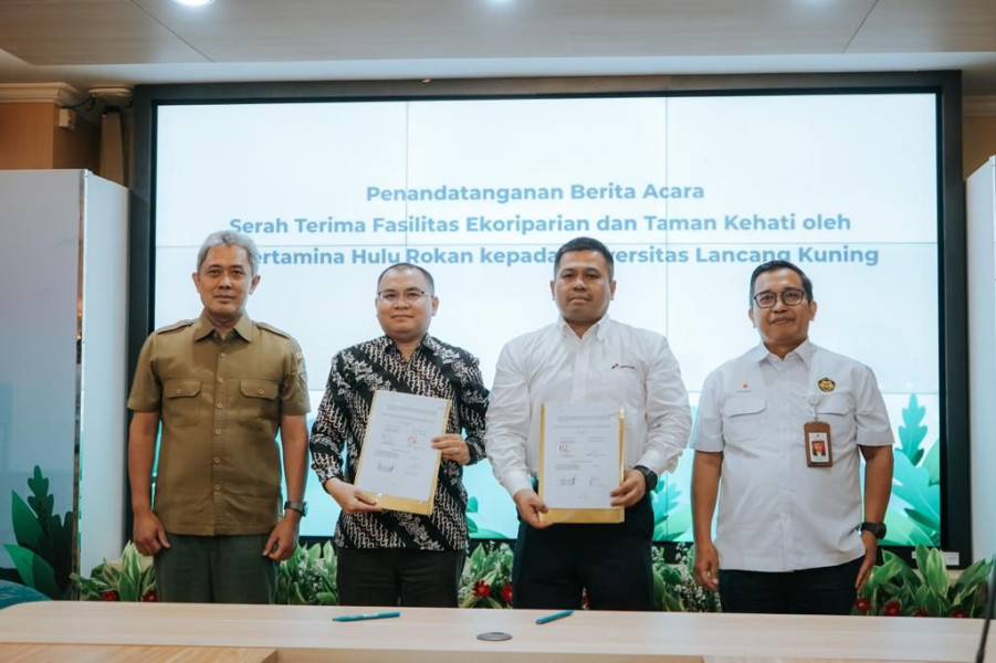 PHR Serahkan Ekoriparian Patra Lancang Kuning dan Taman Kehati ke UNILAK