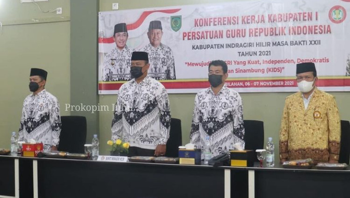 Kadisdik Inhil Hadiri Pembukaan Konferensi PGRI ke-XXII Tahun 2021