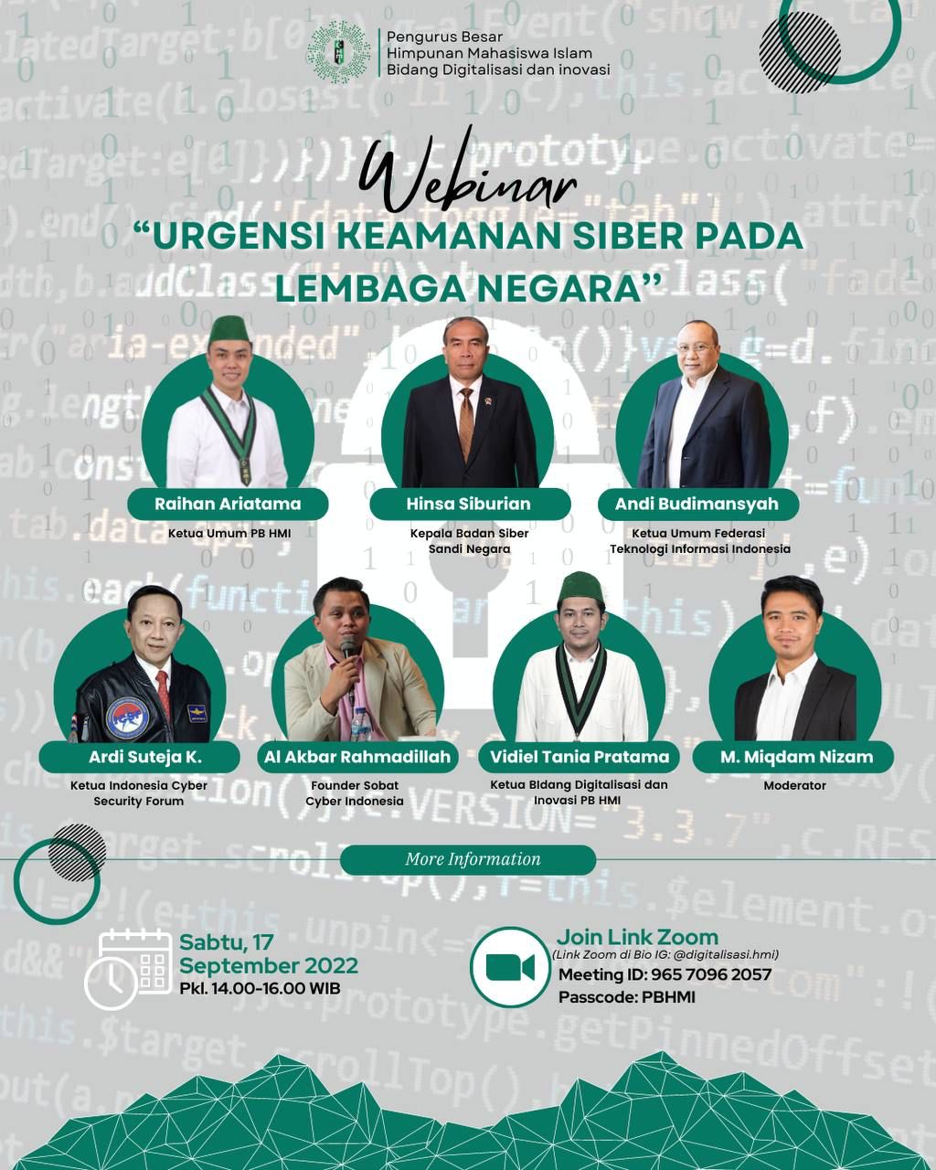 Kebocoran Data Pada Lembaga Negara, PB HMI Gelar Diskusi Webinar