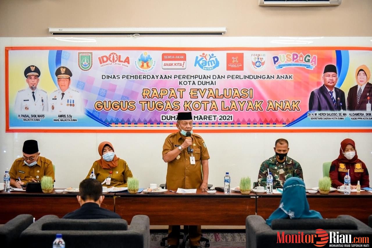 Wawako Dumai Buka Rapat Evaluasi Gugus Tugas Kota Layak Anak