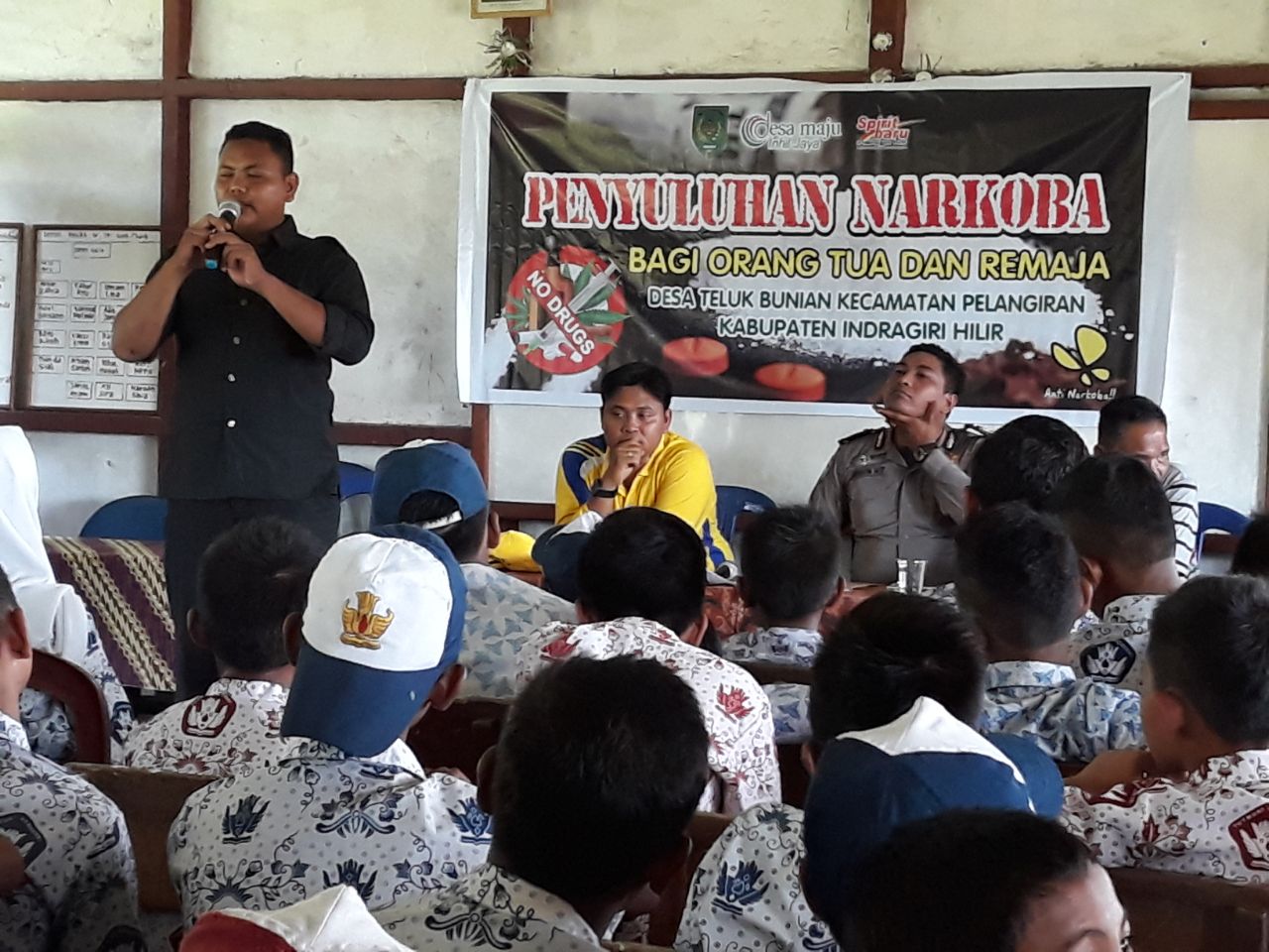 Kapolsek Pelangiran Hadirkan Narasumber dari DP2AKBP3A Sosialisasi Narkoba dan KDRT