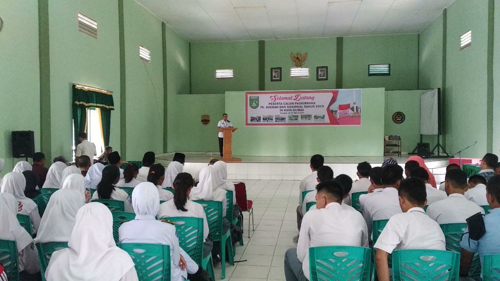 Diskopar Dumai Kerjasama Dengan Kodim 0320/Dumai Gelar Seleksi Kedua Paskibraka 2019