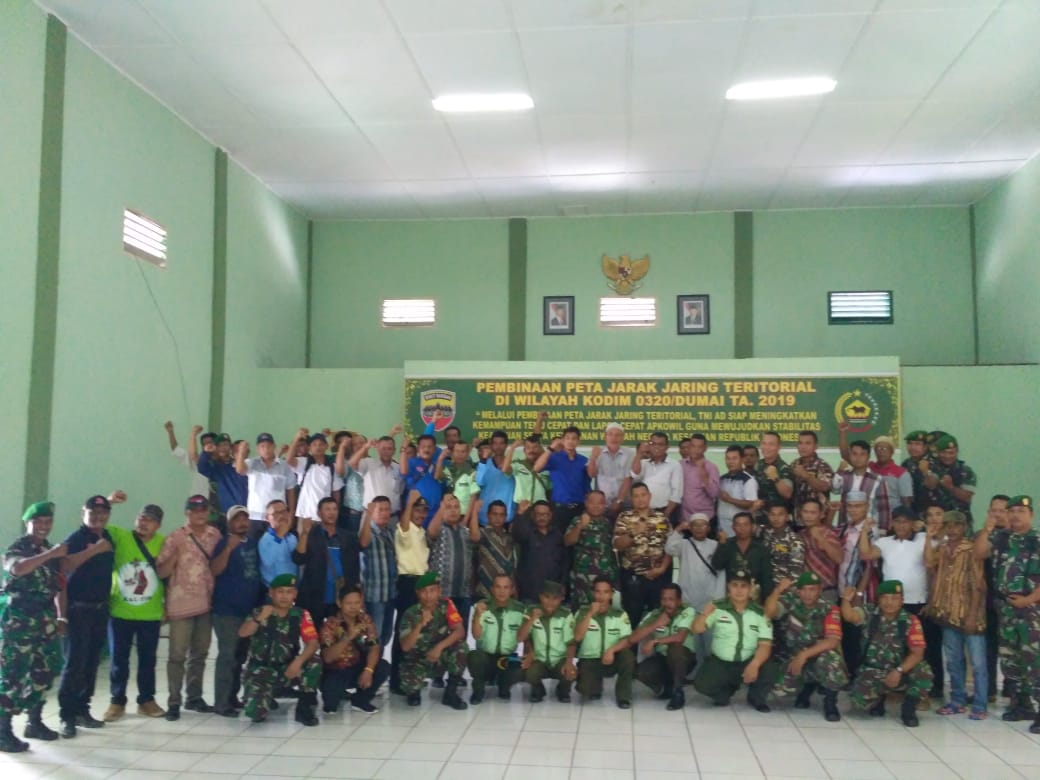 Kodim 0320/Dumai Laksanakan Kegiatan Peta Jarak Jaring Teriorial Tahun 2019