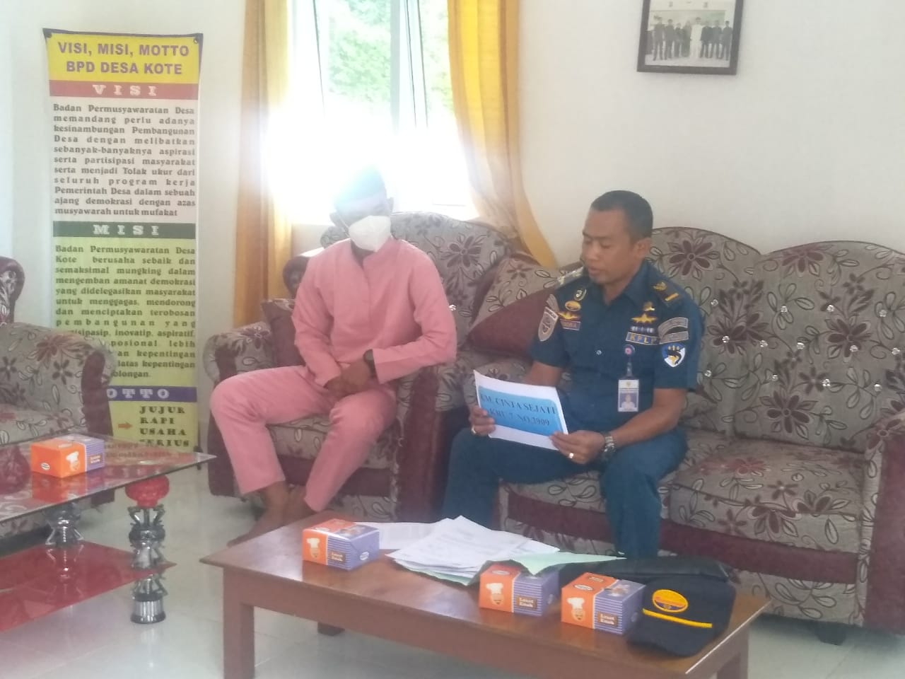 Syahbandar Dabosingkep Penuhi Undangan Desa Kote Terkait Pas Kecil