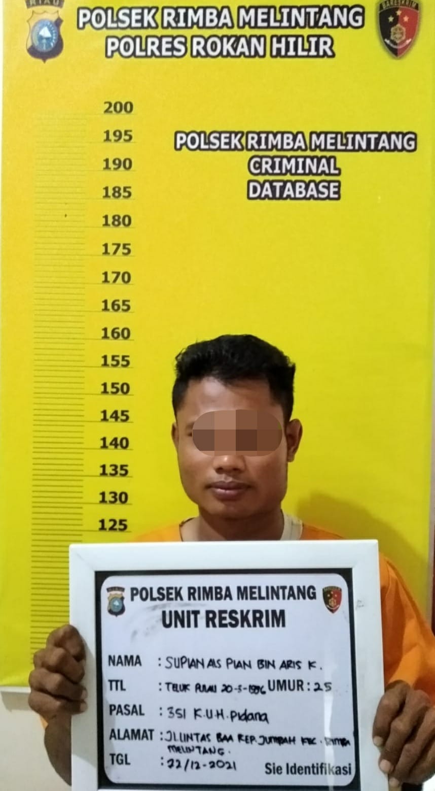 Oknum Sopir Akhirnya Meringkuk di Sel Tahanan Polsek Rimba Melintang. Ini Kasusnya