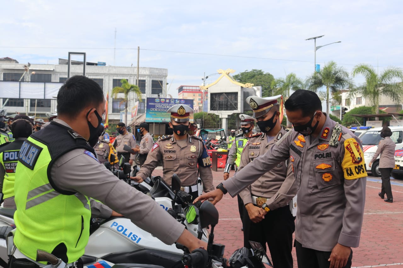 Kapolres Pimpin Langsung Pengecekan Kendaraan Bermotor