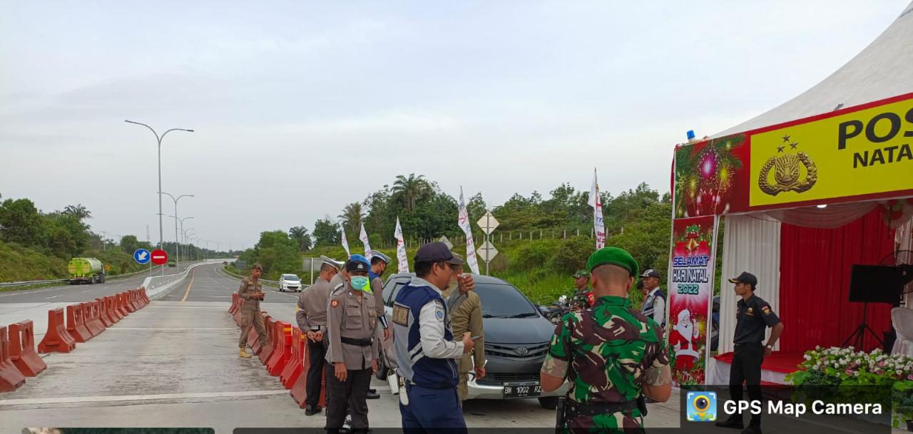 Serka M Andi Darmawan Melaksanakan Giat di Pos PAM Pintu Tol Bagan Besar