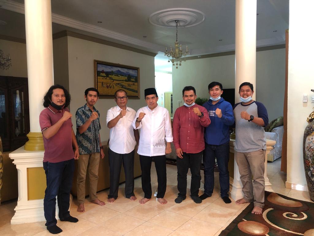 Jalin Silaturrahmi, Ketua DPRD Inhil Dukung Program PWI Periode 2020-2023