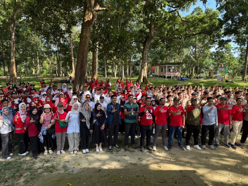 Semangat Hari Pelanggan Nasional, PLN Nusantara Power UP Tenayan Bersama Rimbawan Riau Jaga Kelestarian TWA Buluh Cina