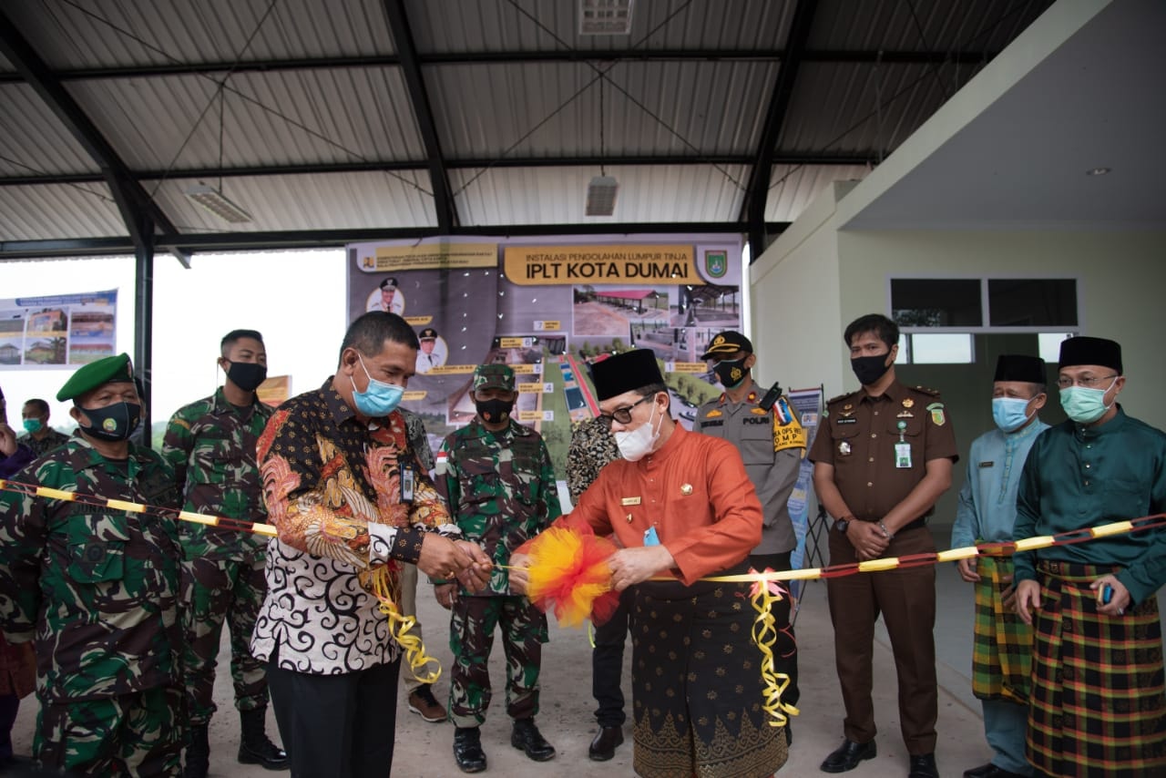 Walikota Dumai Resmikan IPLT Di Kelurahan Mekar Sari