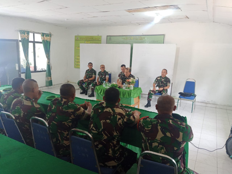 Danramil 06 Merbau Menyambut Hangat Kunjungan Danrem 031/WB ke Meranti